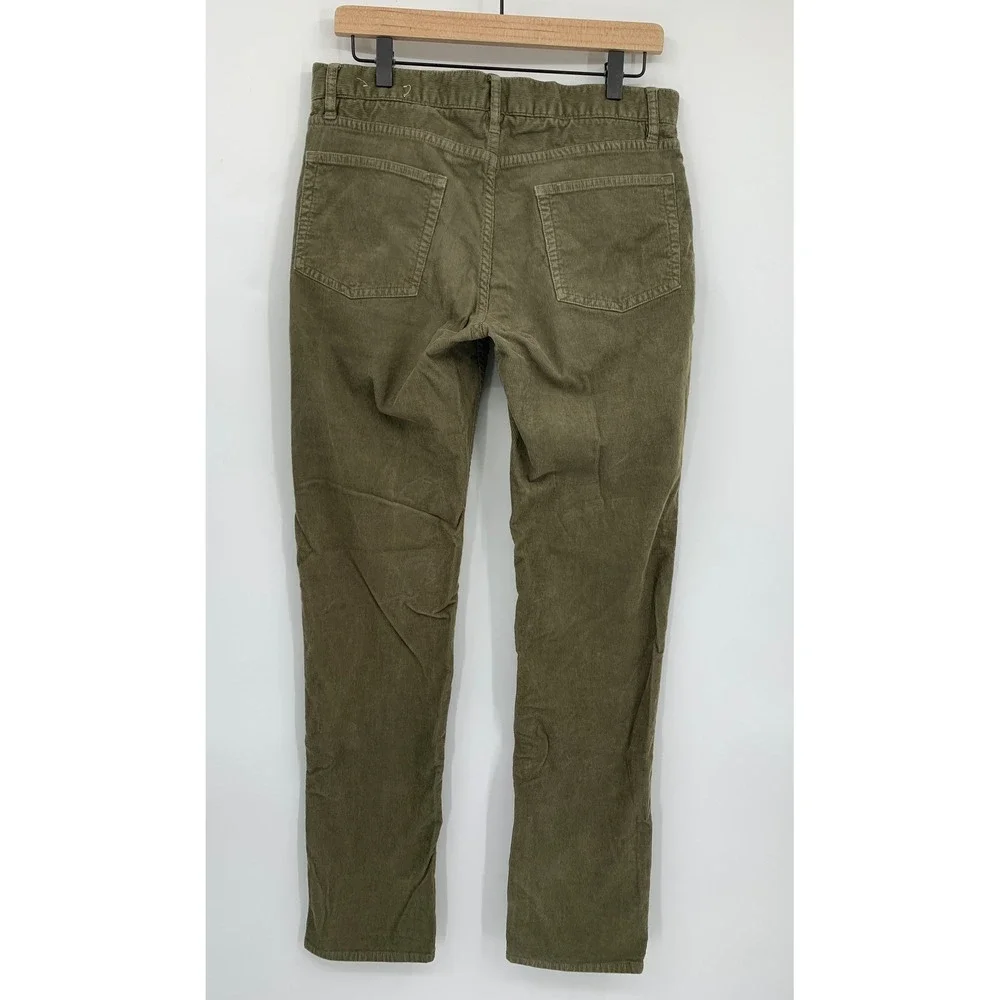 Brooks Brothers Corduroy Pants Mens 32x32 Green Slim Straight Preppy Fall